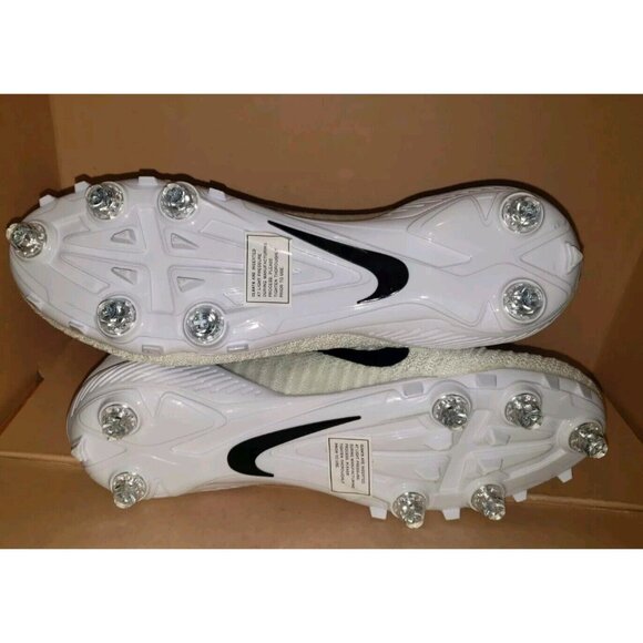 NIKE ALPHA MENACE ELITE 2 FLYKNIT FOOTBALL WHITE DETACHABLE CLEATS MEN'S 11.5 - Picture 7 of 8